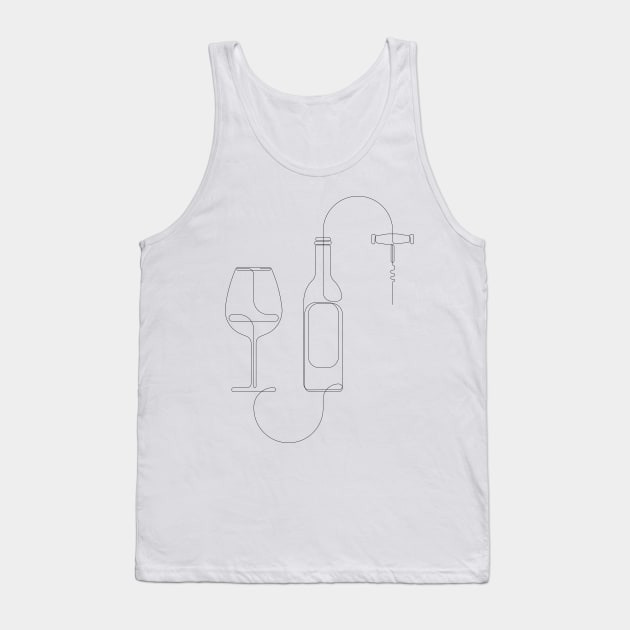 wine training - single line Tank Top by addillum